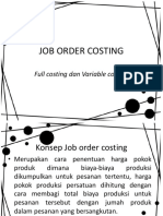 Pertemuan 9 Job Order Costing