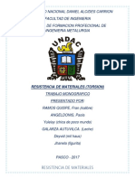 Trabajo Monografico de Resistencia de Materiales (Torsion)