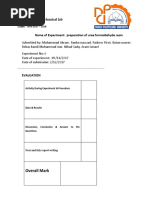 Preparation of Urea Formaldehyde Resin