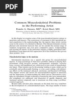 Common Musculoskeletal Problems in The Performing Artist: Pamela A. Hansen, MD, Kristi Reed, MD