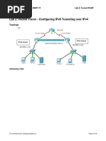 Nombre: Lab 2: Packet Tracer - Configuring Ipv6 Tunneling Over Ipv4