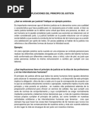 Implicaciones Del Principio de Justicia