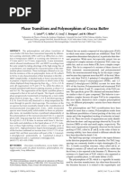 Phase Transitions and Polymorphism of Cocoa Butter