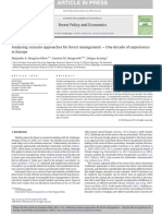 Analysing Sceanrio Approaches For Forest Management - One Decade of Experiences in Europe