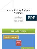 Non Destructive Testing in Concrete: By: Hemant Avhad Narasimhan Chari Amrut Abhyankar Anjul Choudhary