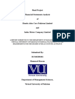 ACF619 - Final Project - VU - Financial Analysis - Best Project