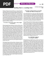 Artikel 1 - Teaching Style vs. Learning Style PDF