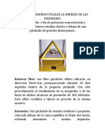 Para Qué Podemos Utilizar La Energía de Las Pirámides