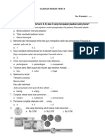 Soal Ulangan Tema 4 Kelas 2 SD