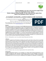 Étude de La Qualité Physico-Chimique Des Eaux Et Des Sols de La Région Souss Massa