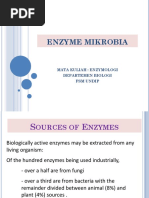 Enzyme Mikrobia: Mata Kuliah: Enzymologi Departemen Biologi FSM Undip