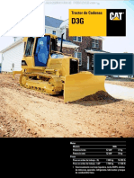 Catalogo Tractor Oruga Cadenas d3g Caterpillar Caracteristicas Beneficios Dimensiones Especificaciones Tecnicas