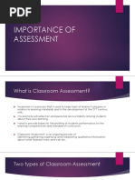 Importance of Assessment