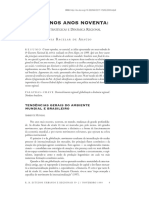 Brasil Nos Anos Noventa, Opções Estratégicas e Dinâmica Regional