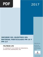 INFORME DEL MUESTREO DE MATERIAL PARTICULADO PM10 Y PM2.6 EN FILTROS LYS-preliminar