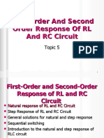 First Order and Second Order Response of RL and RC Circuit