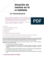 La Combinación de Los Segmentos en La Cadena Hablada