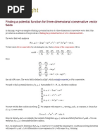 Finding A Potential Function For Three-Dimensional Conservative Vector Fields