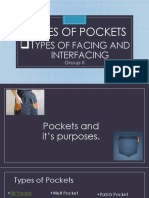 Types of Pockets T: Ypes of Facing and Interfacing