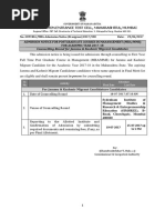 State Common Entrance Test Cell, Maharashtra, Mumbai: Counselling Round For Jammu & Kashmir Migrant Candidates