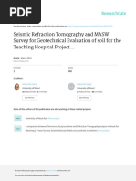 Seismic Refraction Tomography and MASW Survey For Geotechnical Evaluation of Soil For The Teaching Hospital Project..