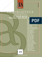 Revista La Biblioteca 2015 Nro 15 Dossier Piglia