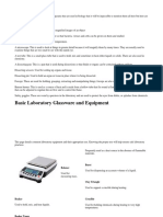 Basic Laboratory Glassware and Equipment