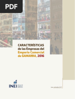 Caracteristicas de Las Empresas Del Emporio Comercial de Gamarra, 2016