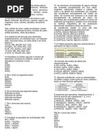 Exercícios Funções Inorgânicas