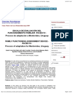 Escala de Evaluación Del Funcionamiento Familiar - FACES IV-: Proceso de Adaptación A Montevideo, Uruguay