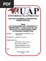 Los Paradigmas Del Desarrollo Empresarial y Evolucion de Los Negocios La Creatividad Como Estrategia Competitiva Monografias Uap