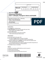 Edexcel IAL Biology October 2017 Unit 1 Question Paper