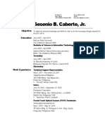 Resume of Sesenio B. Caberte JR - updaTED Pictures February 12012