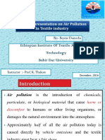 Seminar Presentation On Air Pollution in Textile Industry