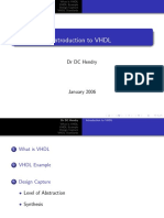 Introduction To VHDL: DR DC Hendry