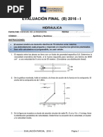 Examen Final - Hidraulica (B)