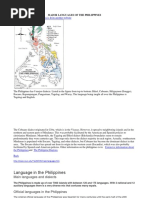 Major Languages of The Philippines