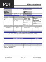 HSE-000-For-0005 Preliminary Incident Report Form