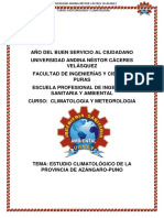 Estudio Climatologico de La Provincia de Azángaro-Peru