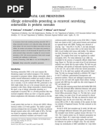 Allergic Enterocolitis Presenting As Recurrent Necrotizing Enterocolitis in Preterm Neonates