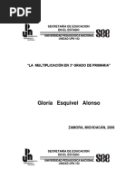 Tesis Matematicas. La Multiplicacion