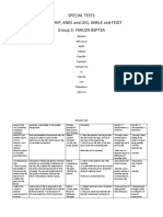 Lower Extremity Special Tests