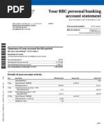 Your RBC Personal Banking Account Statement