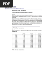 Size Calculation of Audio and Video Files