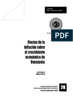 Efectos de La Inflaciòn Sobre El Crecimiento Econòmico en Venezuela