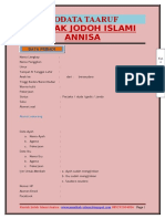 Biodata Taaruf Kontak Jodoh Islami Annisa