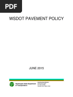 WSDOT 2015 - Pavement Policy