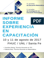 Informe VI Jornadas de Educación Matemática - III Jornadas de Investigación en Educación Matemática