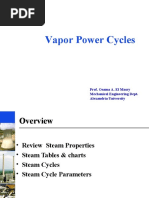 Vapor Power Cycles: Prof. Osama A. El Masry Mechanical Engineering Dept. Alexandria University