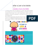 Cómo Enseñar A Leer A Los Bebés